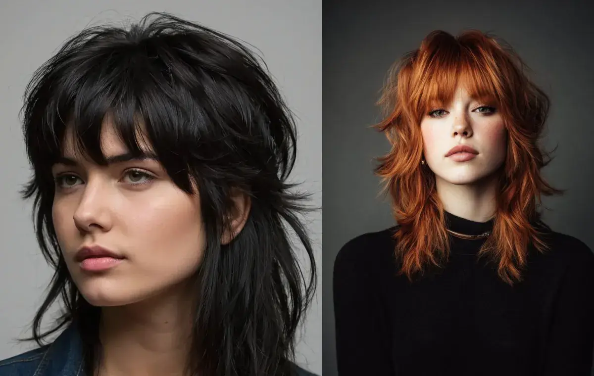 مدل مو ولف کات برای موهای بلند