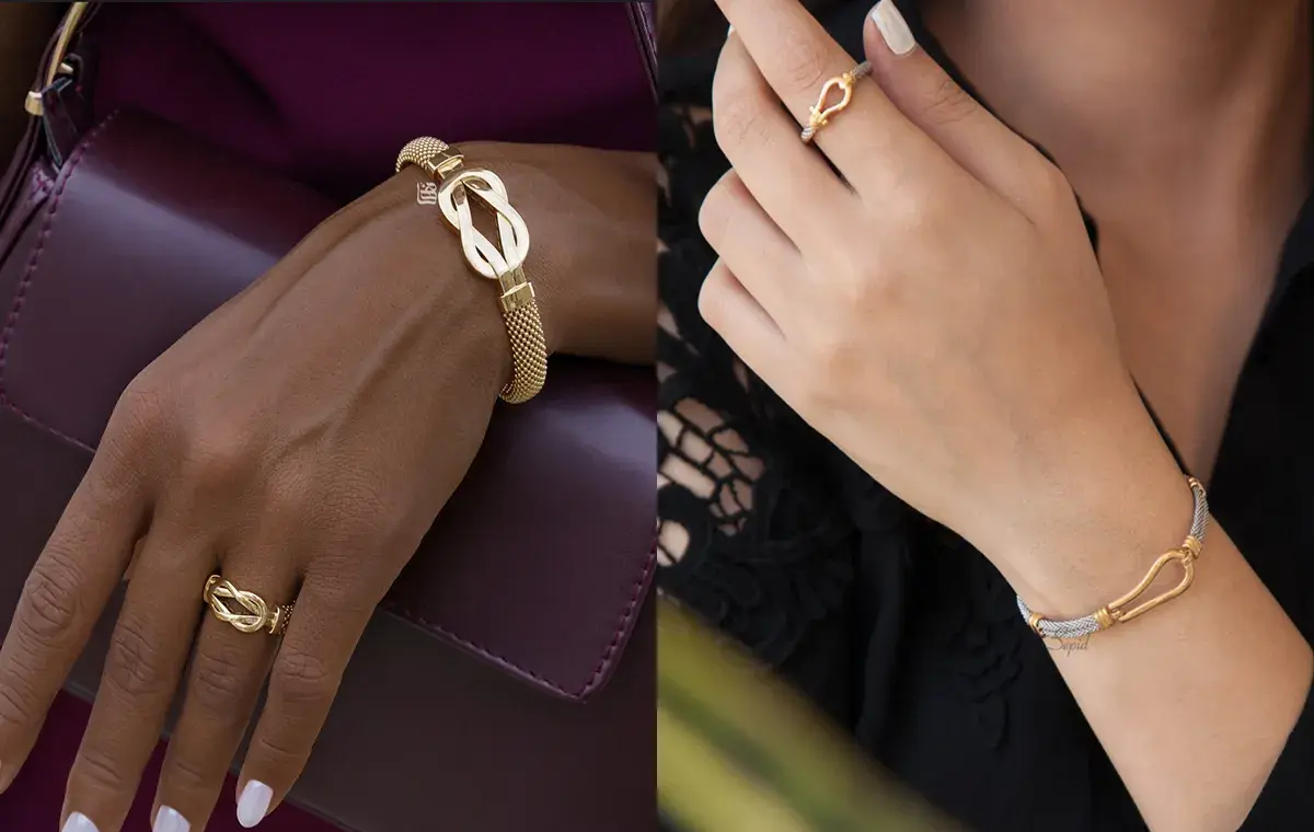 ست دستبند و انگشتر امگا