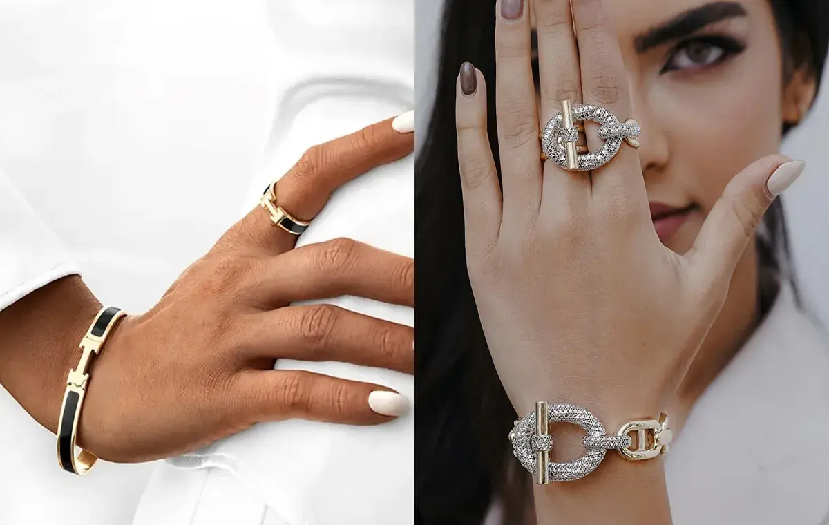 ست دستبند و انگشتر هرمس