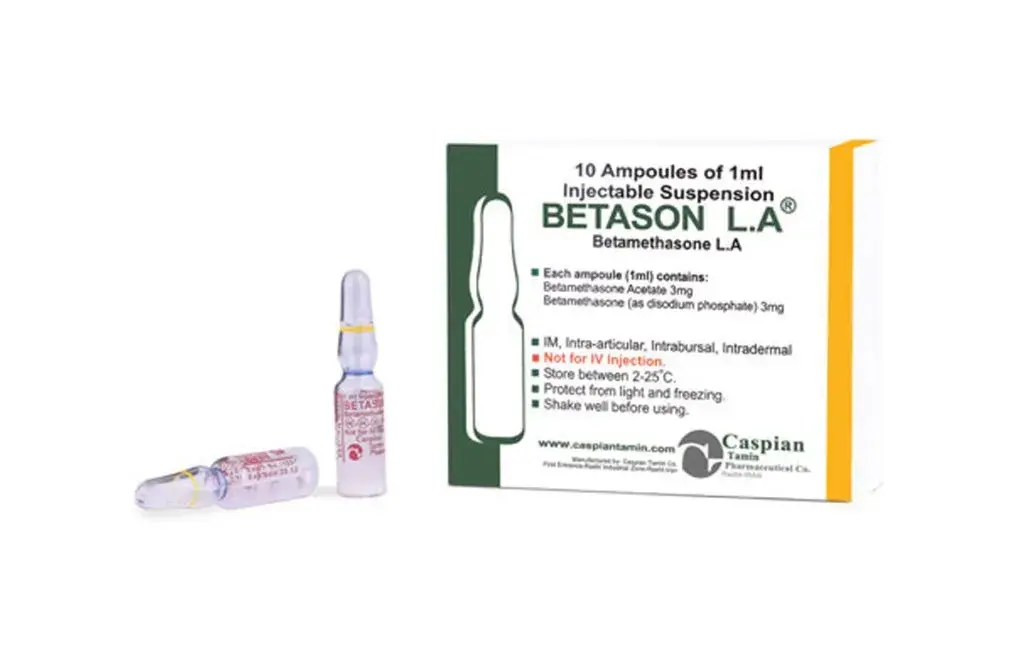 آمپول ضد حساسیت بتامتازون شیری رنگ