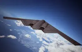 بمب افکن B 2 بر فراز آسمان