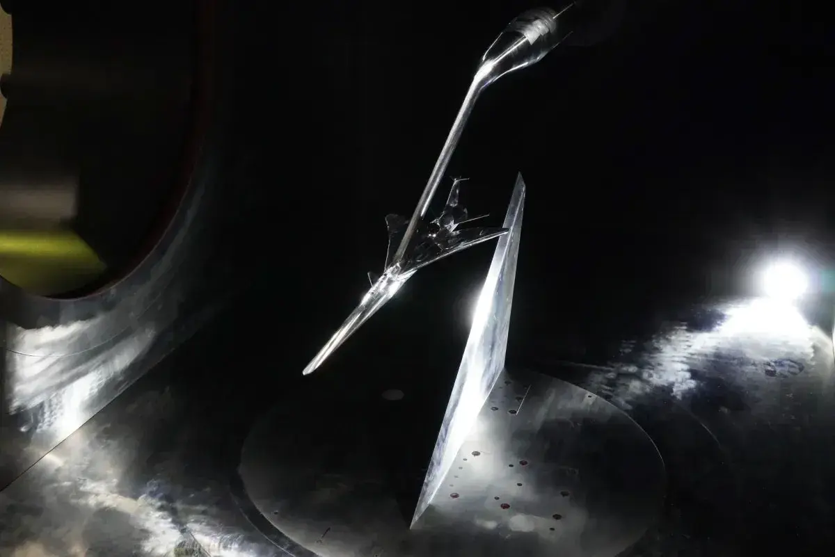 آزمایش مدل X-59 در تونل باد