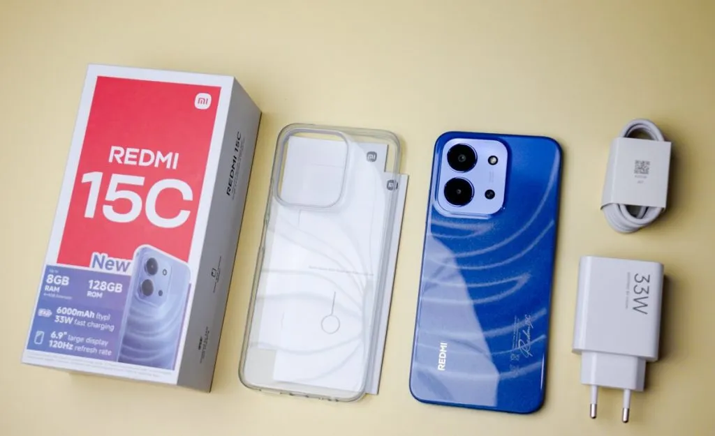 محتویات درون بستهبندی Redmi 15C