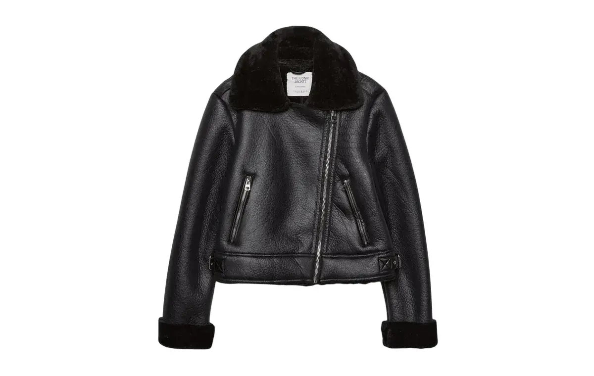 کت چرم زنانه استرادیواریوس مدل Faux Biker