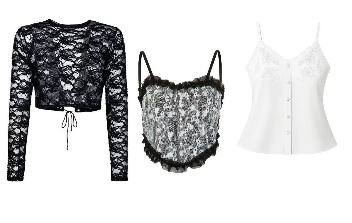 نیم تنه‌ها و کراپ تاپ‌های مجلسی در بلک فرایدی لباس زنانه