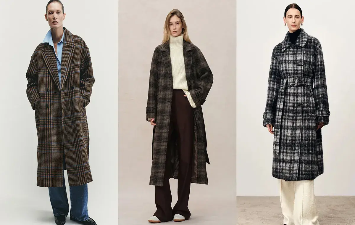 مدل پالتو چهارخانه درشت جدید