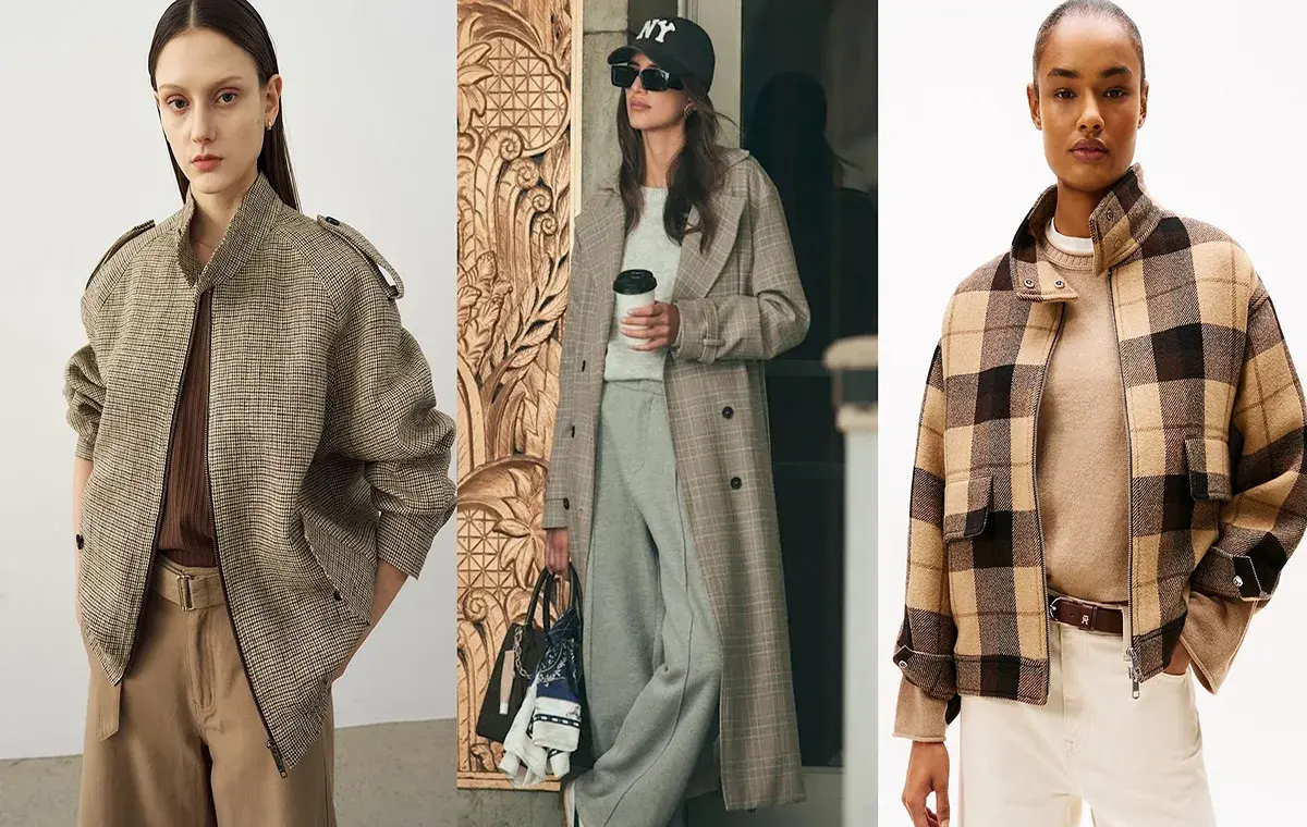 مدل پالتو چهارخانه اسپرت