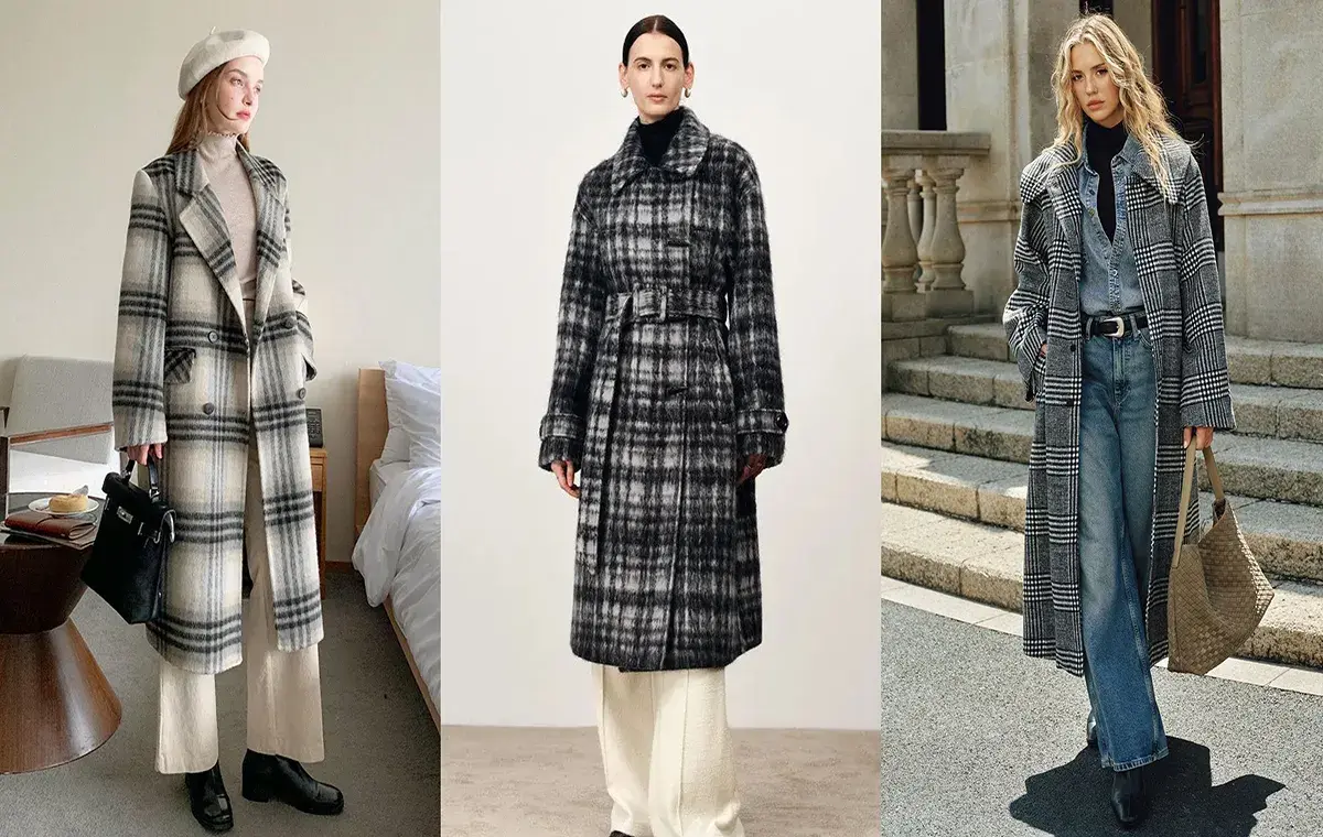 مدل پالتو چهارخانه فوتر