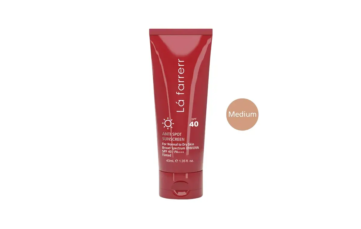 کرم ضد آفتاب و ضد لک رنگی لافارر رنگ متوسط