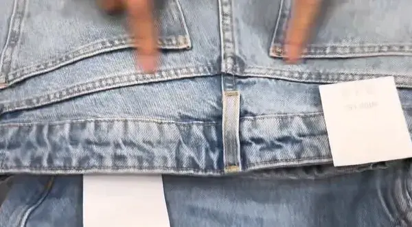 خط یوغ شلوار جین