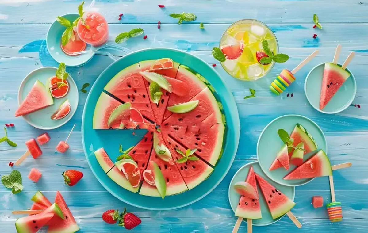 تزیین هندوانه شب یلدا با چوب بستنی