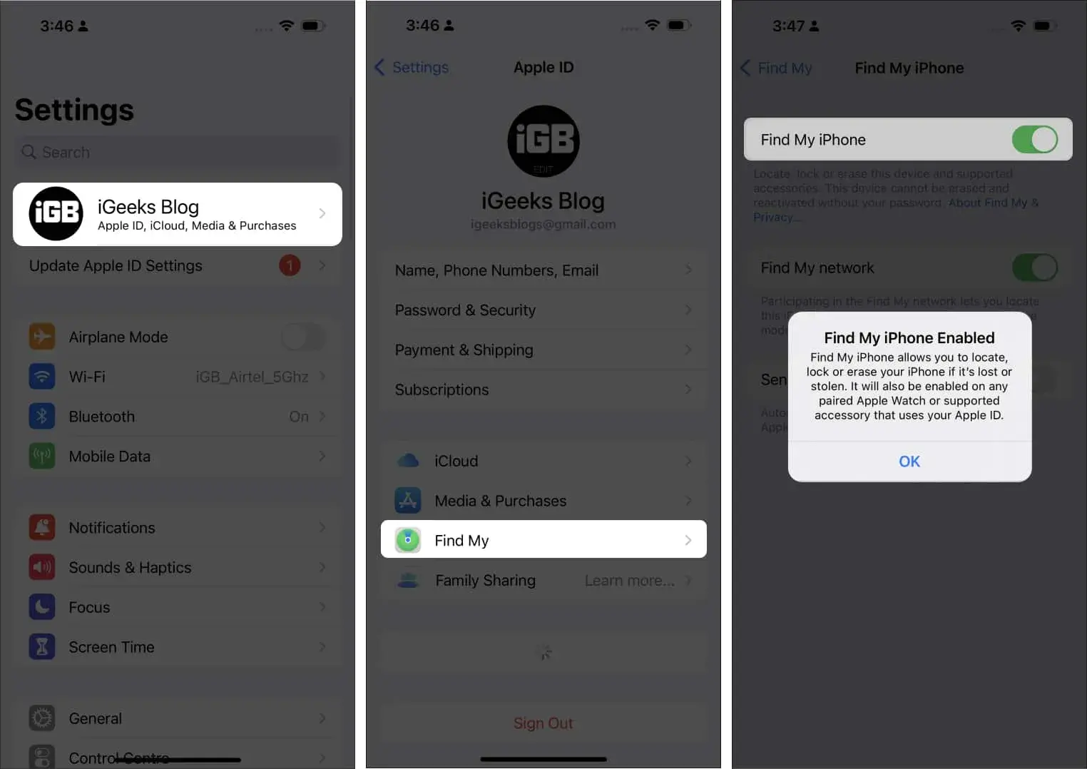 فایند مای آیفون