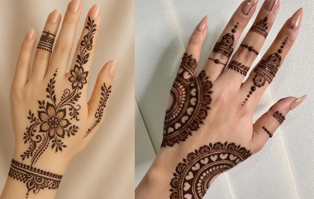 نقش حنا عربی ساده