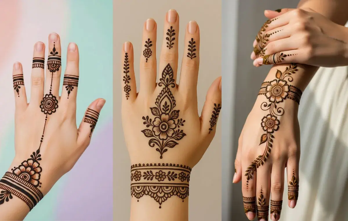 نقش حنا عربی ساده