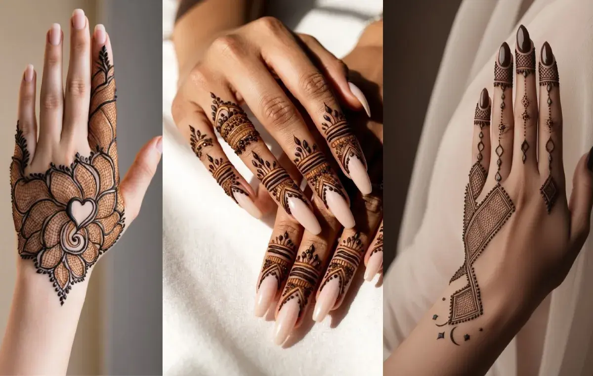 نقش حنا عربی ساده