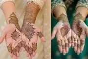 نقش حنا کف دست عروس