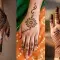 عکس نقش حنا جدید با طرح‌های ساده دخترانه
