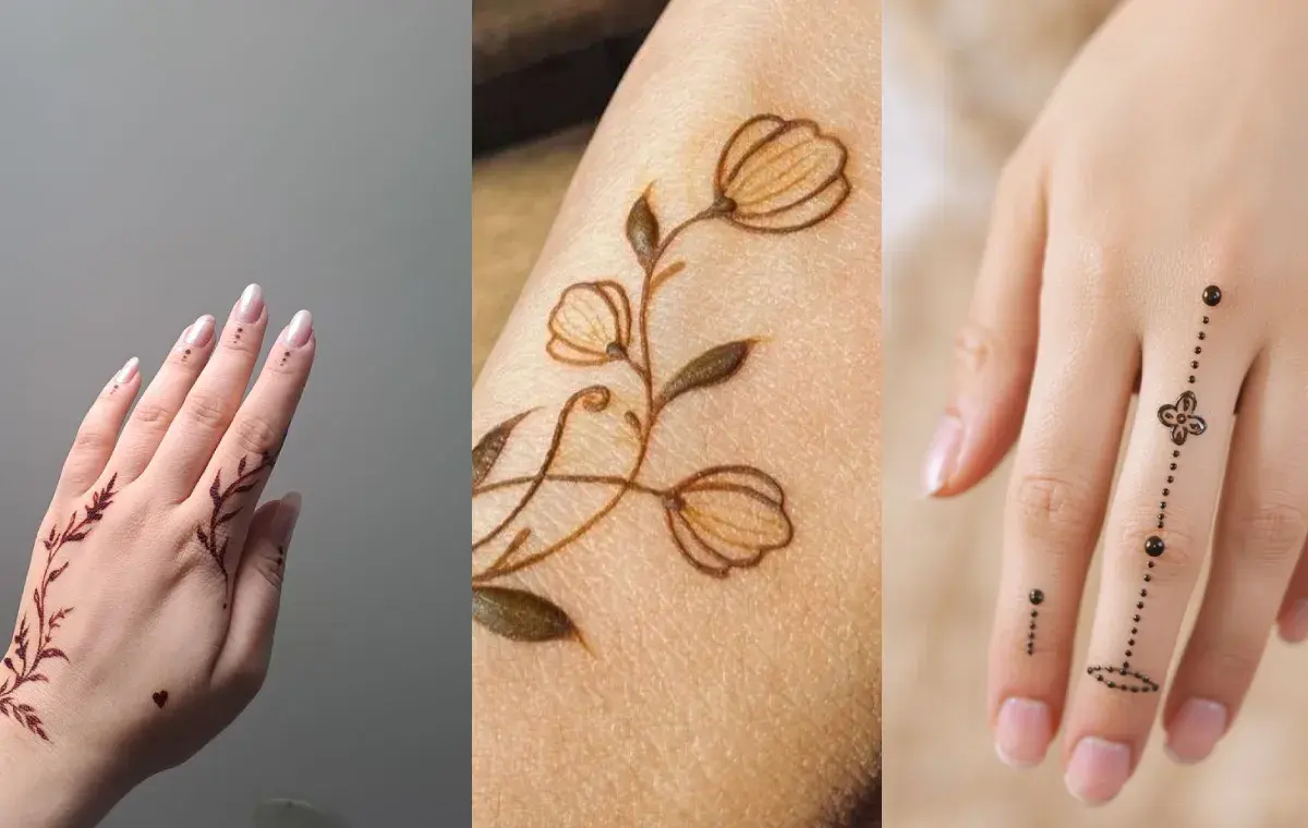 طرح حنا ظریف روی دست