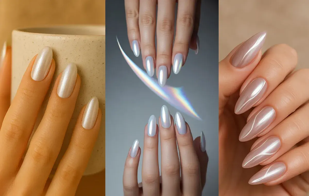 مدل ناخن کروم سفید