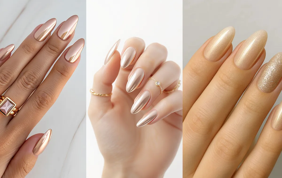 مدل ناخن شیری کروم