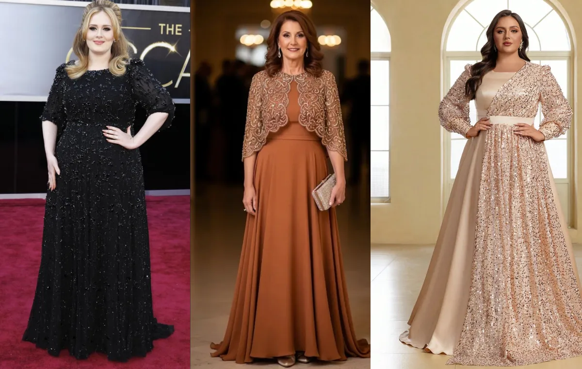 مدل لباس مجلسی برای افراد چاق و قد کوتاه