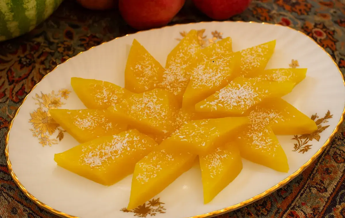 طرز تهیه مسقطی زعفرانی