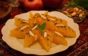 طرز تهیه مسقطی زعفرانی