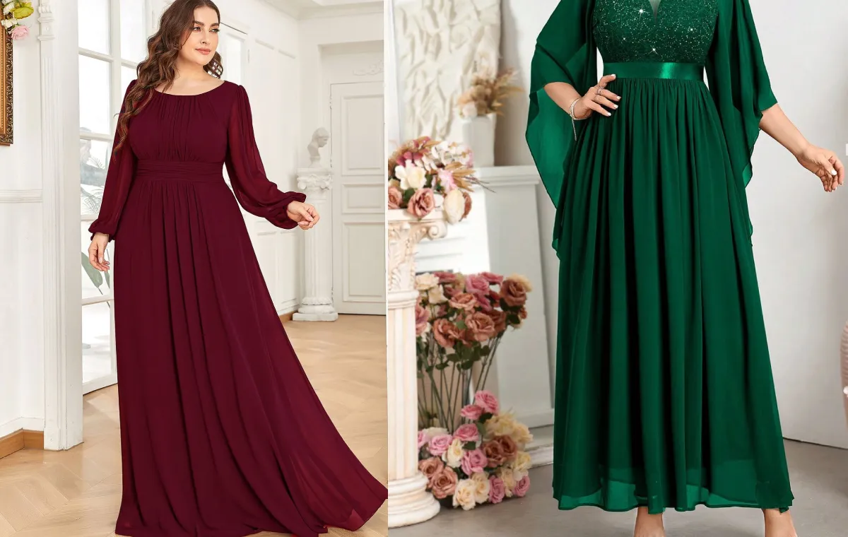 لباس مجلسی تکرنگ و ساده