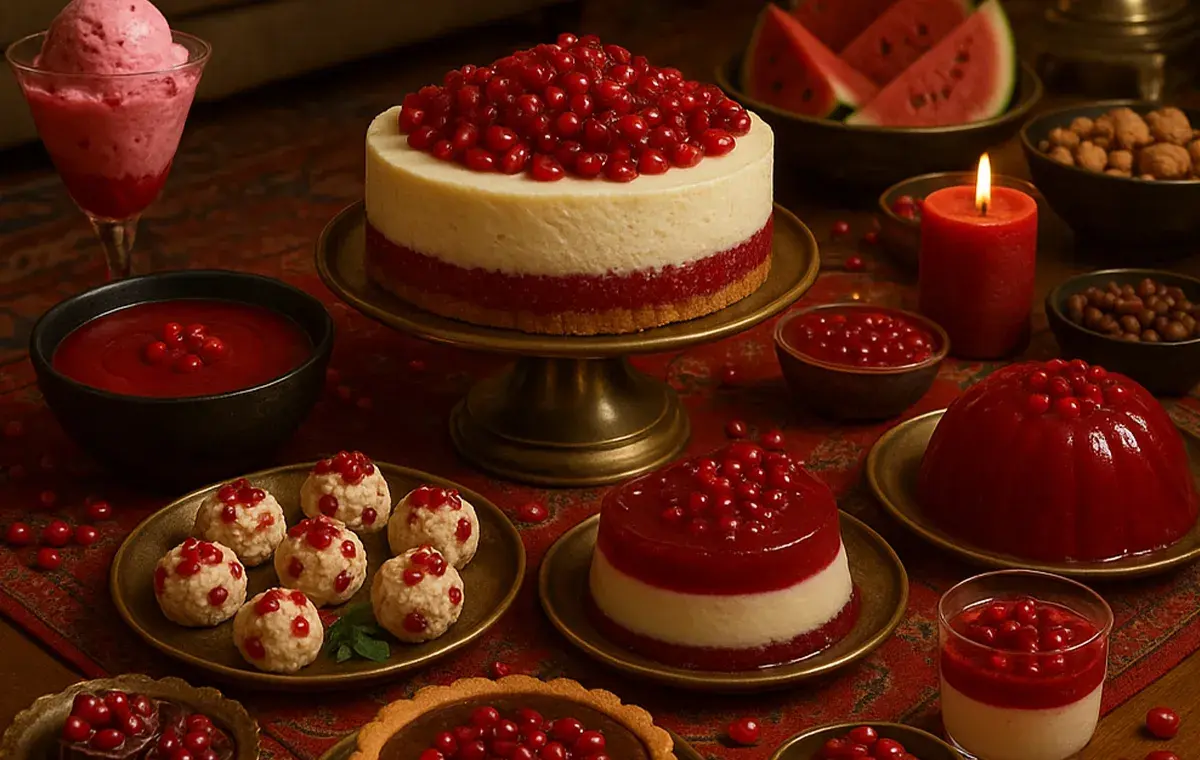 انواع دسر انار برای شب یلدا