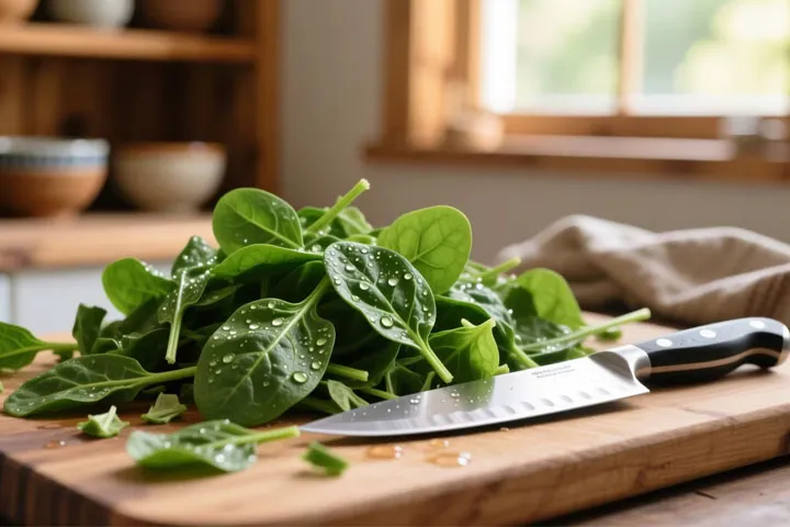 خرد کردن اسفناج ها