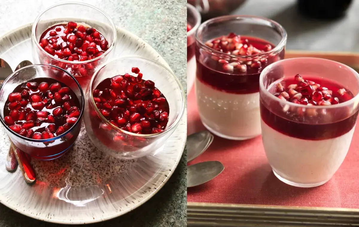 ژله انار با دانههای برجسته