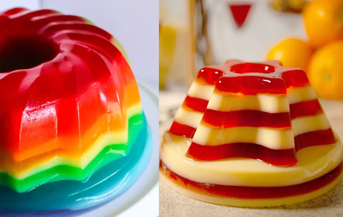 ژله قالبی چند رنگ