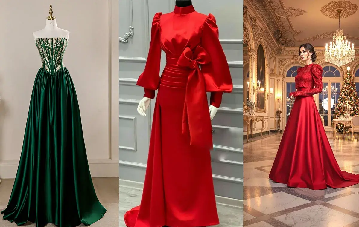 لباس شب یلدا بلند ساده و باوقار برای عروس