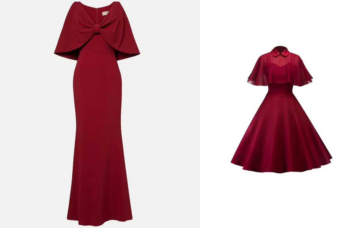 لباس یلدایی عروس با شنل