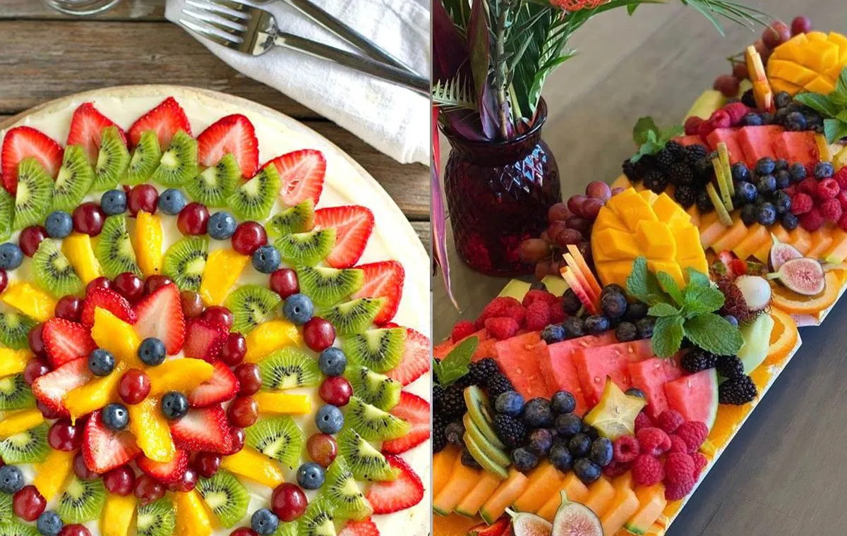 تزیین میوه شب یلدا در سینی