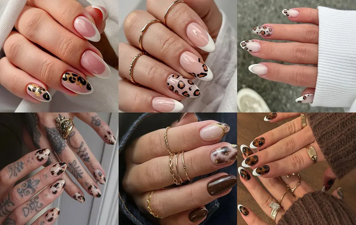 طرح ناخن پلنگی سفید