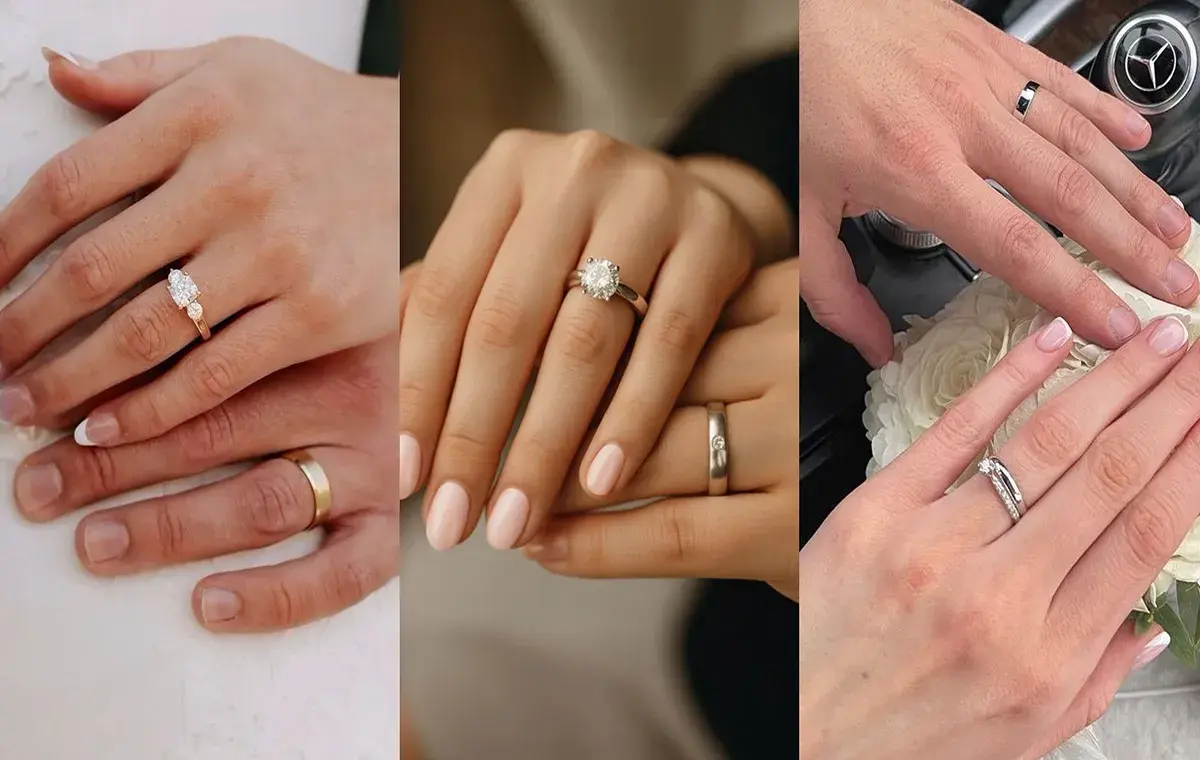 مدل حلقه ازدواج تک نگین