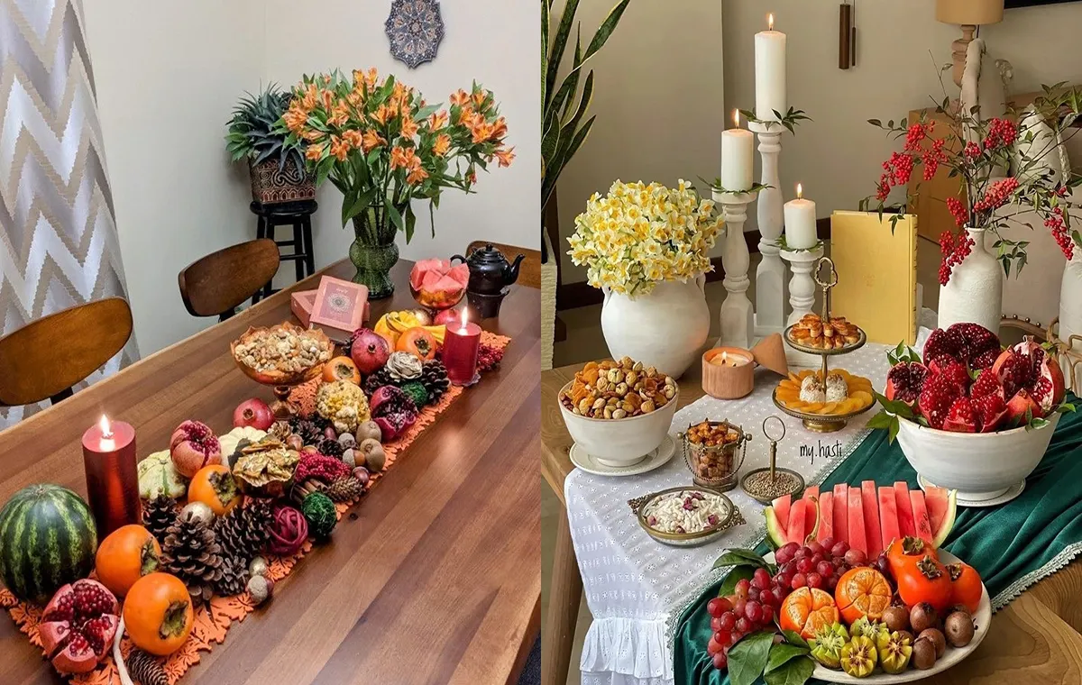 ایده چیدن میز شب یلدا مدرن
