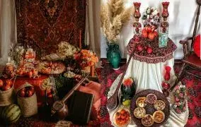 ایده تزیین میز شب یلدا سنتی