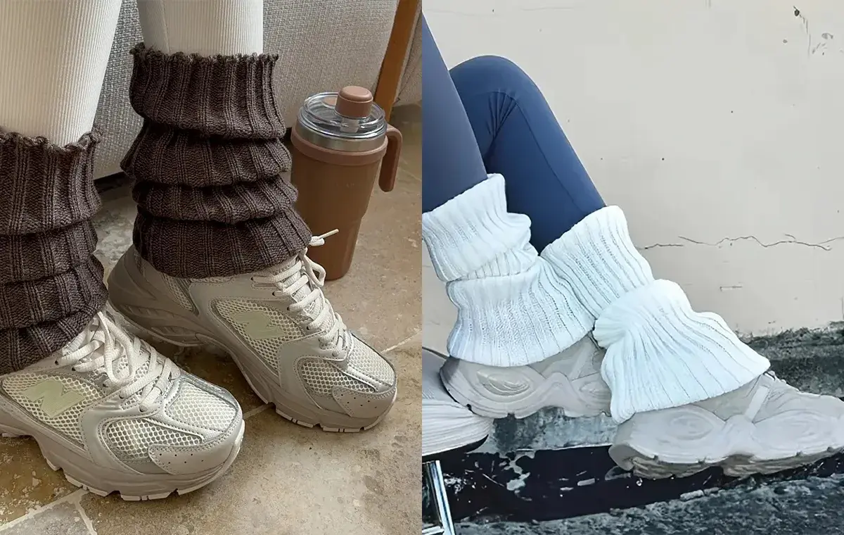 لگ وارمر با لگ ورزشی و کتانی