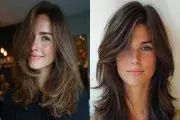 مدل چتری پروانه‌ای فرق کج