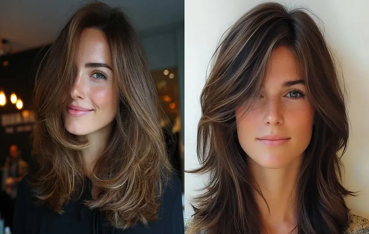 مدل چتری پروانه‌ای فرق کج