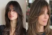 مدل چتری پروانه‌ای فرق کج