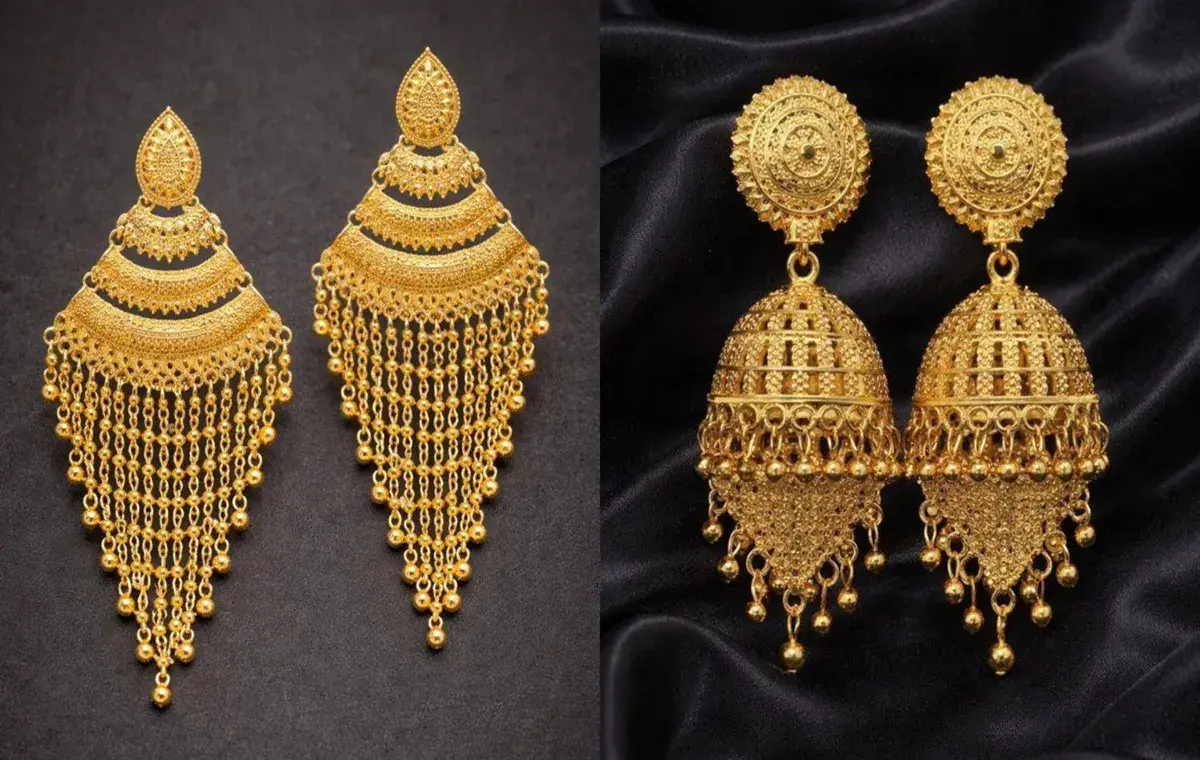 مدل گوشواره طلا هندی