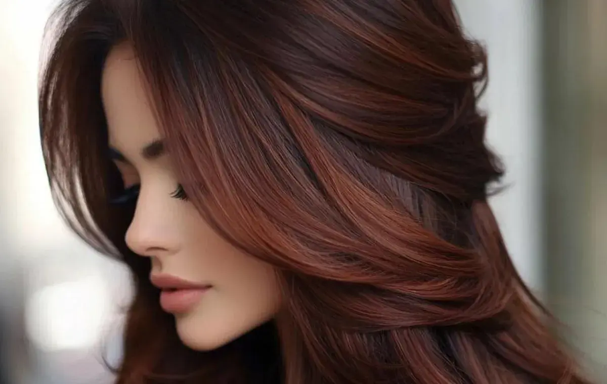 رنگ مو شرابی شکلاتی بلوطی