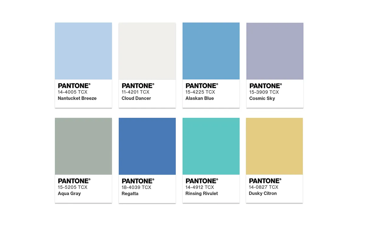 پالت فضای مهآلود و آسمانی