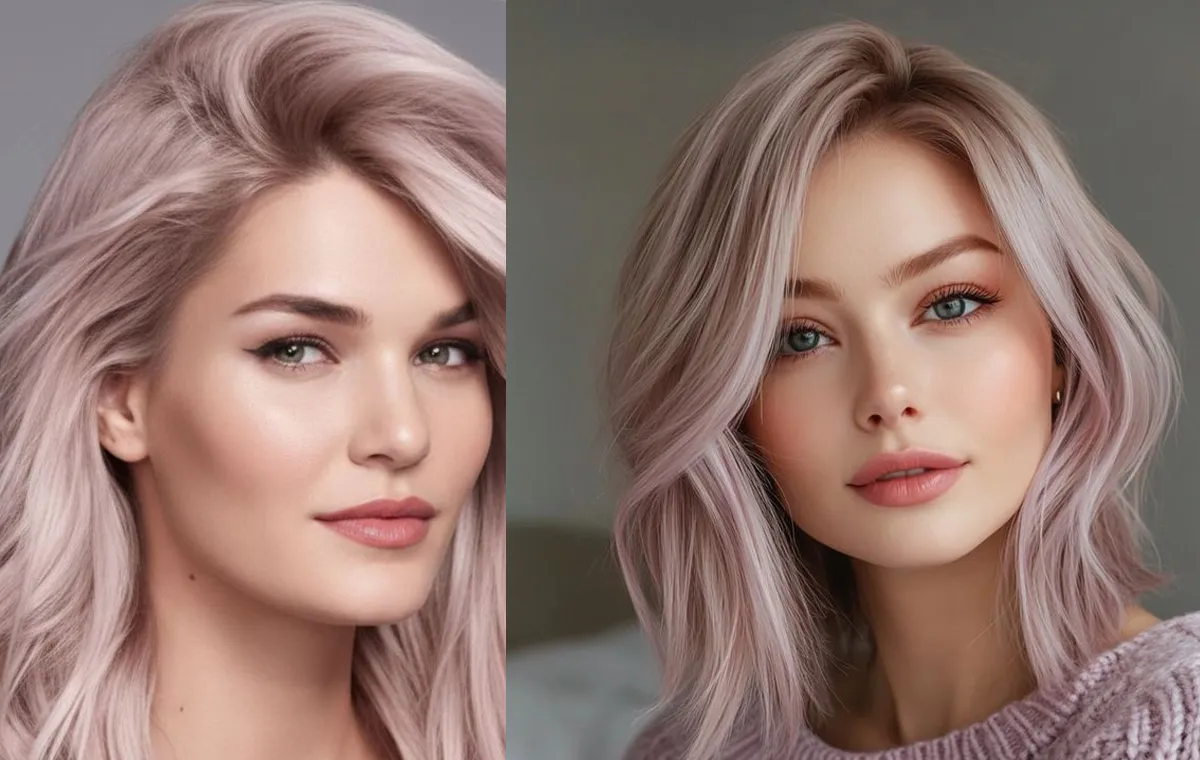 رنگ موی صورتی یخی