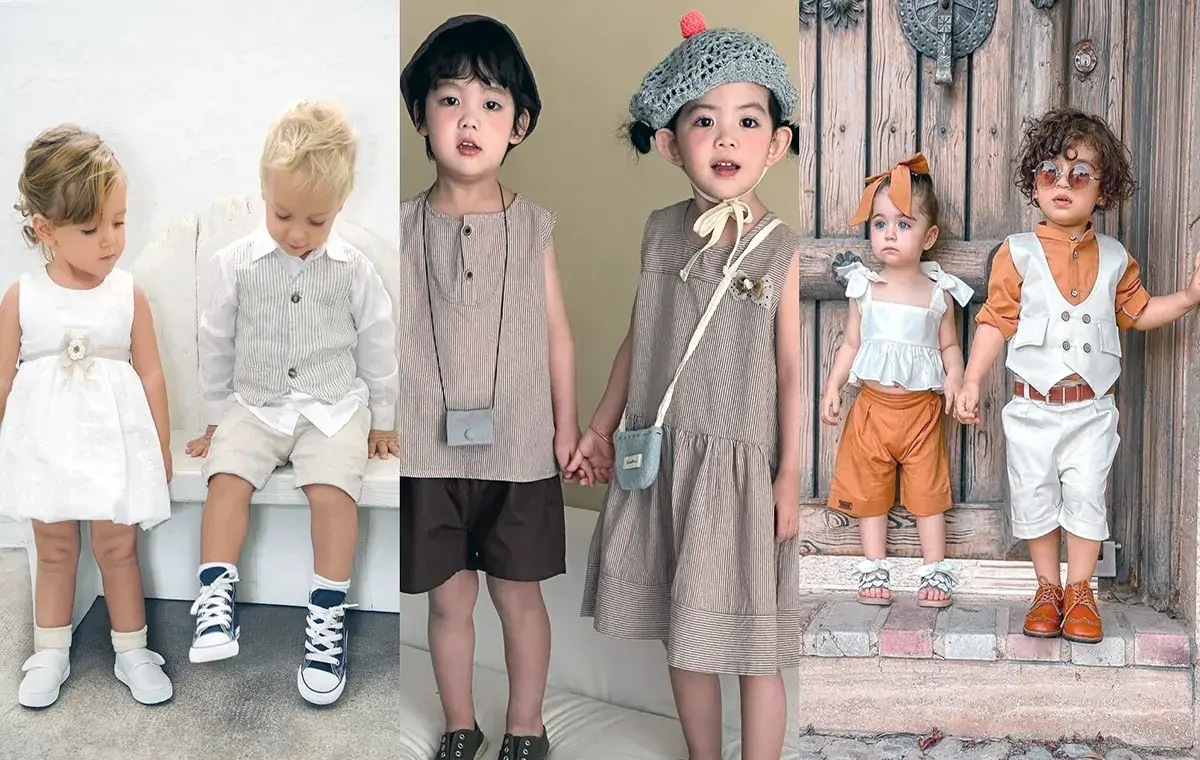 مدل ست خواهر برادری برای عید نوزاد