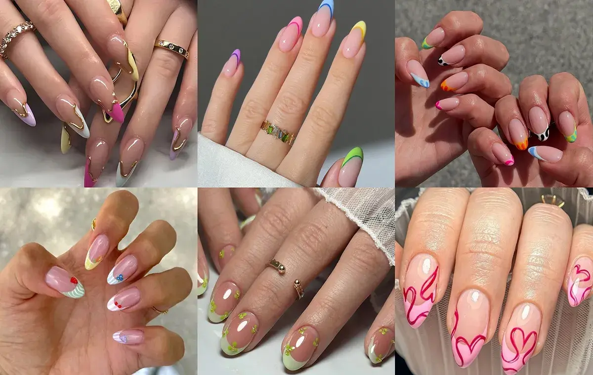 مدل ناخن برای عید با فرنچ