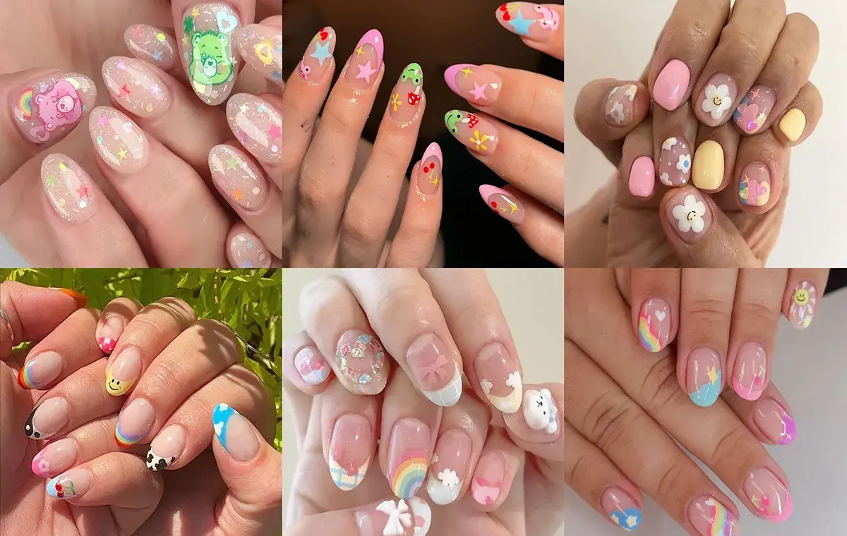 طرح ناخن بچه‌گانه برای عید